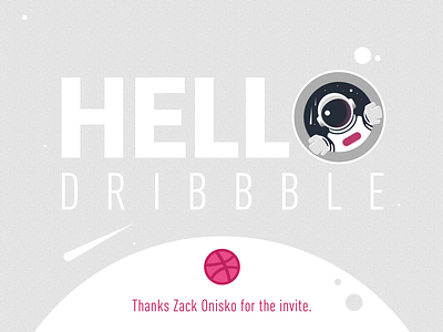 Hello dribbble debut first short illustration