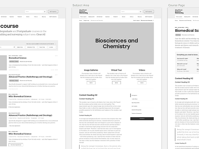 Wireframes sheffield ui university ux wireframe