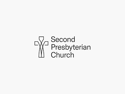 SPC II church cross logo logotype mark