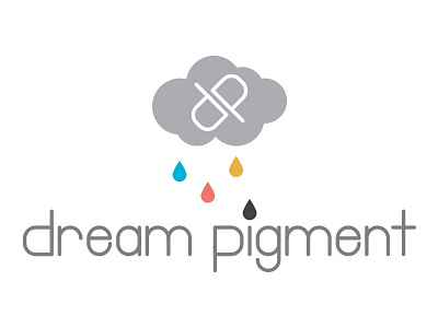 Dream Pigment branding cloud cmyk dp dream pigment drops logo