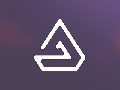 A Logo a blur design line logo triangle violet
