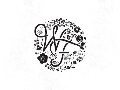 WILD FOLKLORE flower magic flowers hand lettering illustration logo wild folklore wildflowers