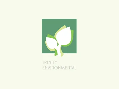 Trinity Environmental Logo green leaf logo trinity