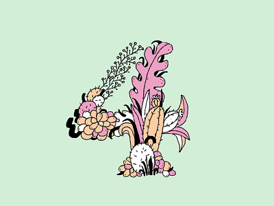 4 36daysoftype digitalart flowers illustration lettering nature