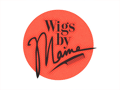 This is my wig I don't wear hair. design drag drag queen graphic design logo logo design retro vintage wig wigs