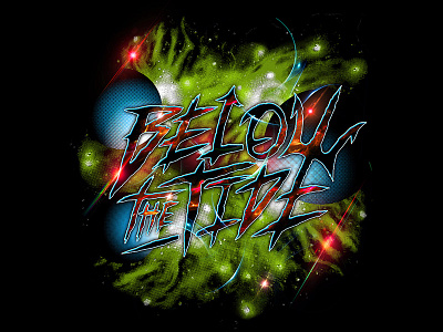 Below the Tide- Cosmos Tee Design band bandmerch belowthetide merchandise photoshop planets shirt shirtdesign space tee