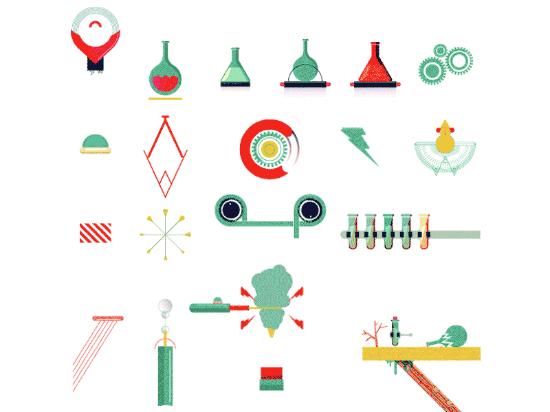 Laboratory items by Lucas on Dribbble