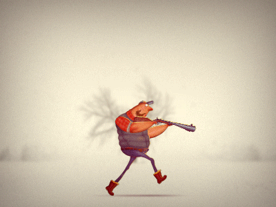 Hunter animation character fargo game gif hunter slot snow winter