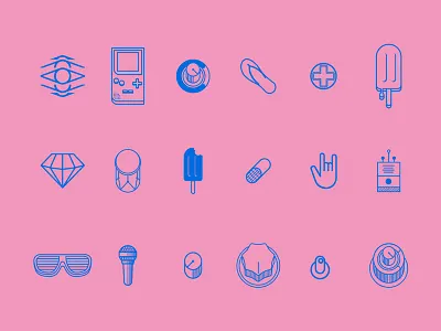 Cumbia Icons cumbia electro games icons music pop simple tropical