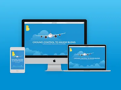 Blend Landing Page blend coming soon illustration landing page responsive space oddity ui web design website