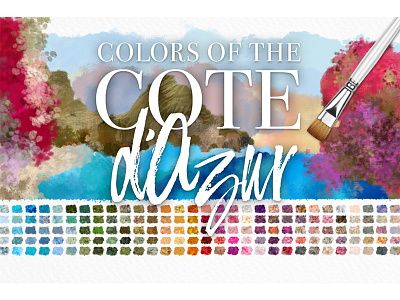 Paint in colors of the Côte d'Azur! brush color color palette colour palette photoshop photoshop brush watercolor watercolour