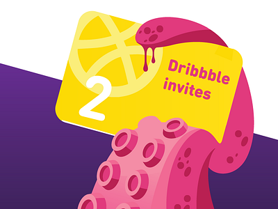 Dribbble invite dribbble dribbble invite illustration invite octopus