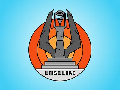Unisquare monument skateboarding vector