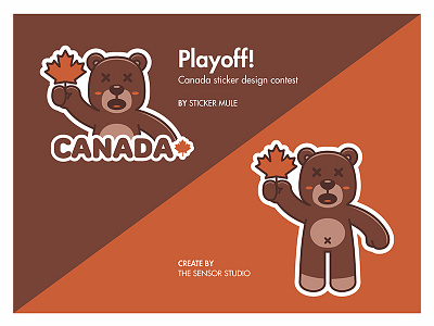 Playoff Canada Sticker Design Contest By The Sensor canada cartoon cheers contest dribbble playoff thesensor thesensorstudio vector