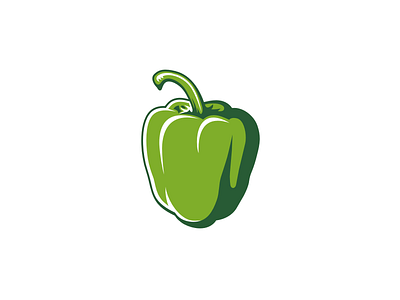Green Pepper illustration logo pepper vegetable