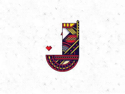 J of jack illustration jack poker sintetic type vector