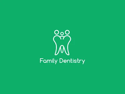 Family Dentistry branding dentist lineart local logo monoline teeth tooth