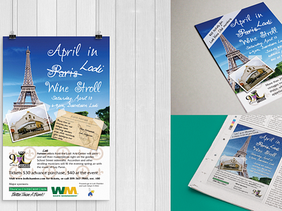 Event Promotion - Lodi Wine Stroll advertising post card poster print