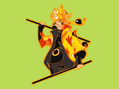 Naruto Six Paths Enamel Pin anime enamel illustrator manga naruto paths pin sage six vector