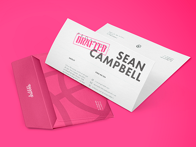 Draft Letter - Dribbble Debut debut draft dribbble envelope first shot letter letterhead shot typography