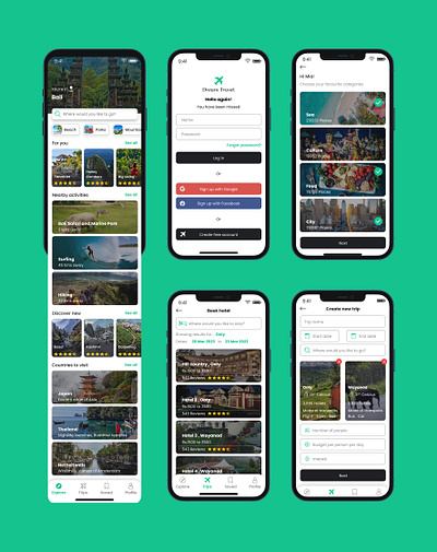 Dream Travel - An UX Case Study ui