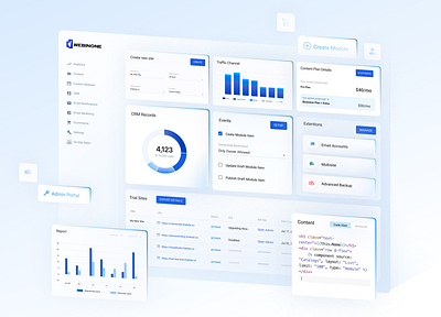 Branding SaaS web builder dashboard UI product illustration admin portal brand identity branding clean ui dashboard data visualization infographics interface isometric marketing metrics product design product illustration saas ui illustration web builder web development web illustration web3 website constructor