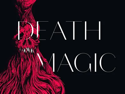 DEATH MAGIC album bones drawing illustration music noise photoshop skull type