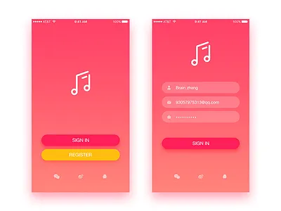 Sign In app ui