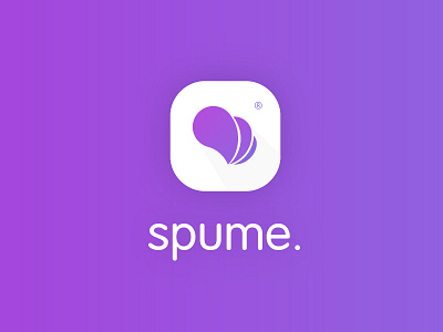 Spume - App Logo app logo branding identity circular logo gradients logo design violet
