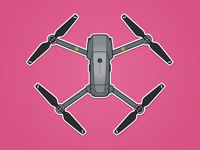 Dribbble DJI Mavic Pro Sticker dji dribbble drone illustration mavic pro sticker