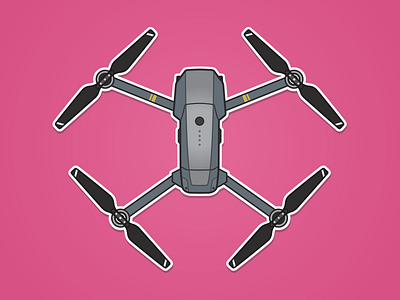 Dribbble DJI Mavic Pro Sticker dji dribbble drone illustration mavic pro sticker