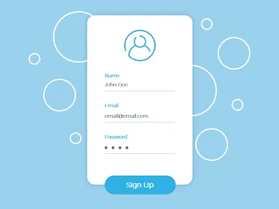Sign Up adobe xd clean daily ui design interface register sign up ui ux web website