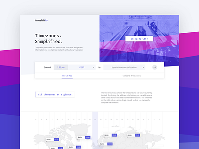 timeshift.io Landing Page V3 city dailyui design interface landingpage map screendesign sideproject web webdesign website world