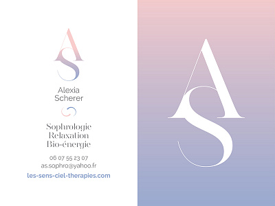 Visual identity for sophrology artistic direction business card graphic design print work typography visual identity