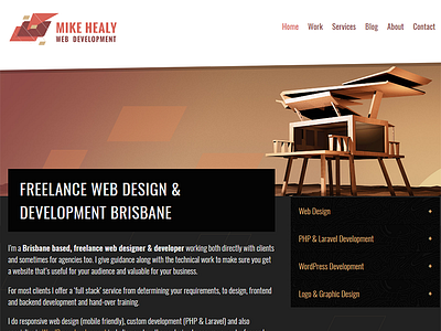 MikeHealy.com.au interface portfolio ui web