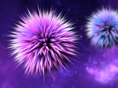 Fluffy Wallpaper Small alien bright colorful dark fluffy fur space sphere wallpaper