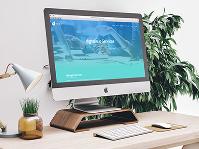 Data Services Website Design clean data digital imac responsive ui ux web