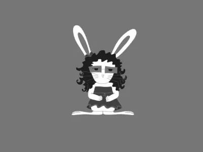 Rabbit F animals gray hair illustration rabbit rabbits