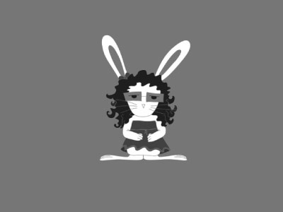 Rabbit F animals gray hair illustration rabbit rabbits