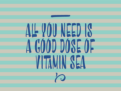 Vitamin Sea brush font ligature script typography