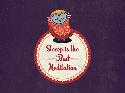 Meditation meditation owl retro tshirt tshirt design