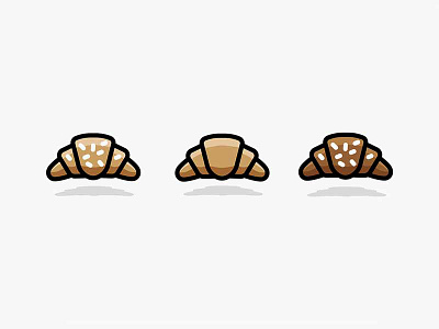 Icon Set Brioches bakery brand breakfast brioches design flat graphic graphicdesign icon logo minimal