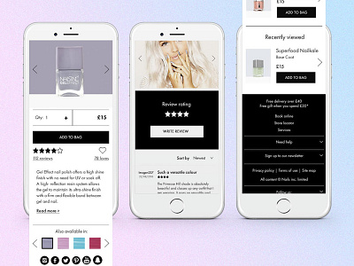 Nails Inc design responsive social ui ux