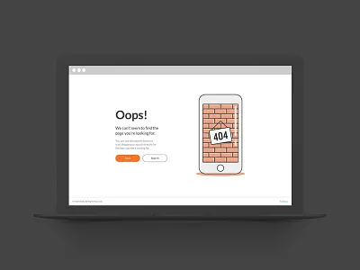 404 Page 404 error error page illustration illustrator landing page oops phone web design website