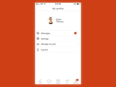 CarDealer iOS app Profile View car dealer ios iphone iphone app template ui ux