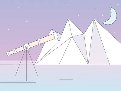 Observation look moon night observation stars