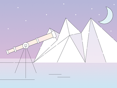 Observation look moon night observation stars