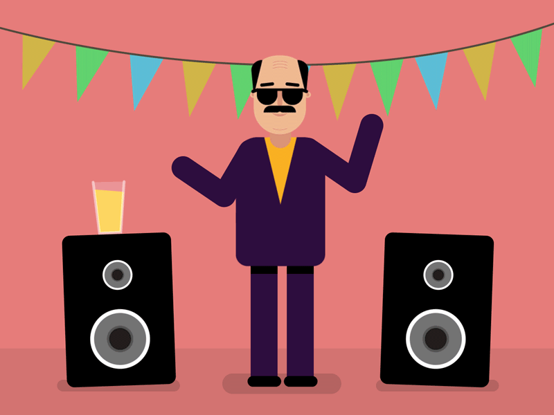 Dancing with myself. after effects animation character gif illustrator