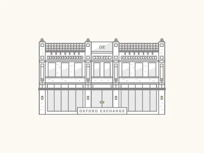 Oxford Exchange business coffee cute flat icon oxford exchange simple