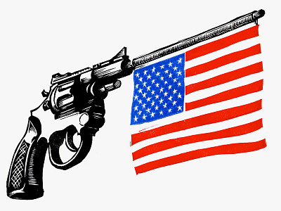 BANG! america crime editorial gun guns illustration usa violence